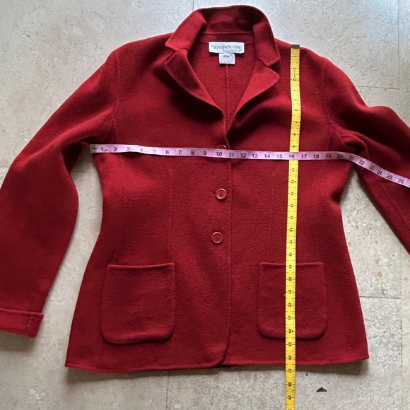 Jones New York Brick Red Wool Blazer, Size 12 - Picture 7 of 16